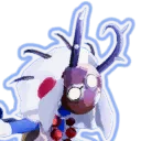 Acolyte Survivor portrait with a pale mask and branching headpiece