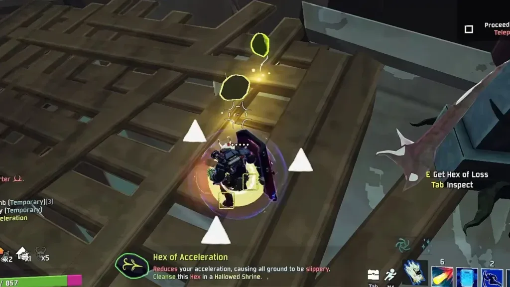 Hex drops with the Hex of Acceleration description