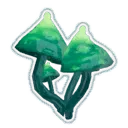 Bustling Fungus item icon with a green mushroom cluster