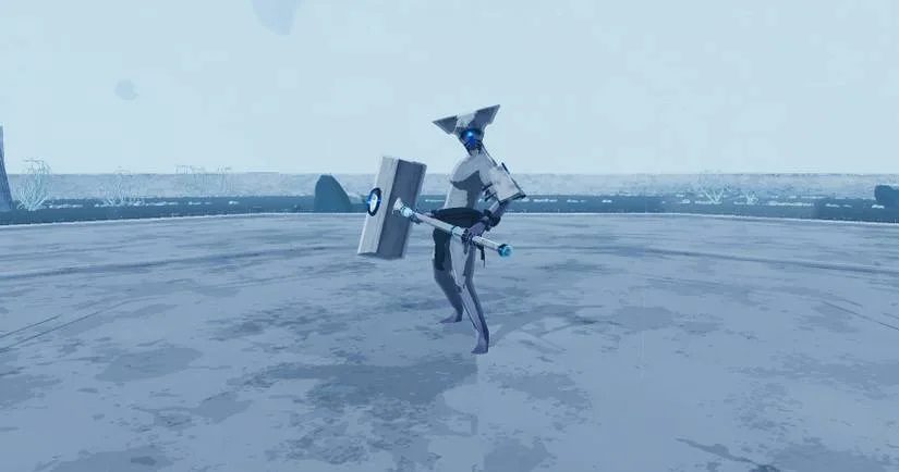 Mithrix with his hammer in the first arena phase