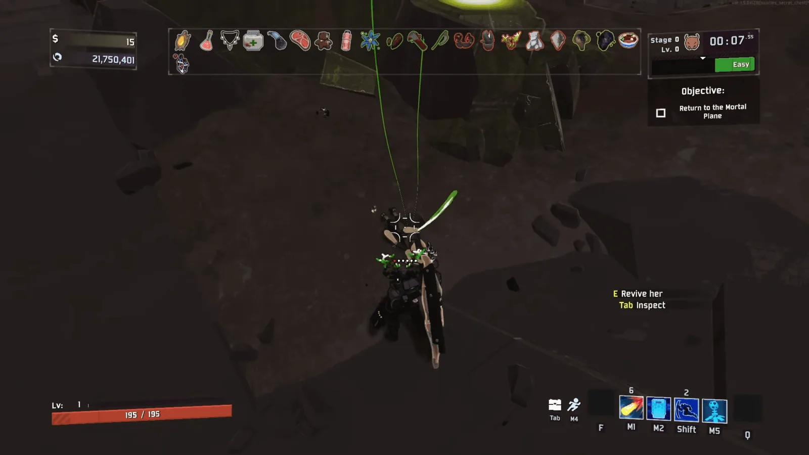 Fallen Acolyte with the Revive her interaction prompt